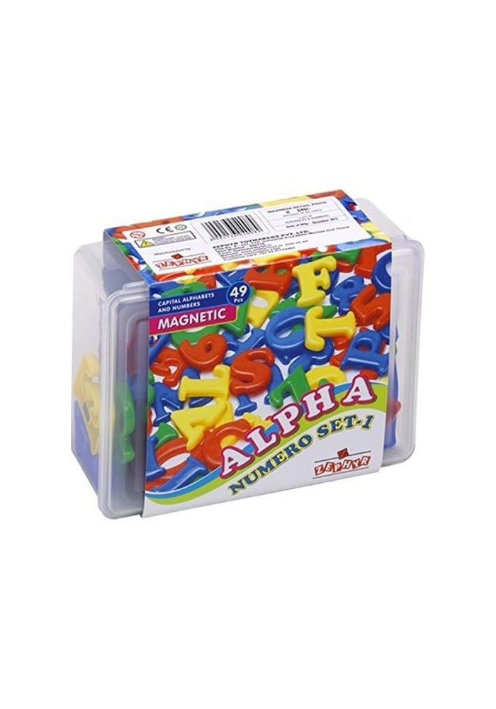 Zephyr Alpha Numero Set -1 - Magnetic Capital Alphabets and Numbers